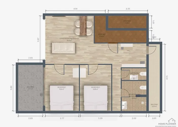 アパート 2 Bedrooms 4 Guests Private Floor At Sathorn
